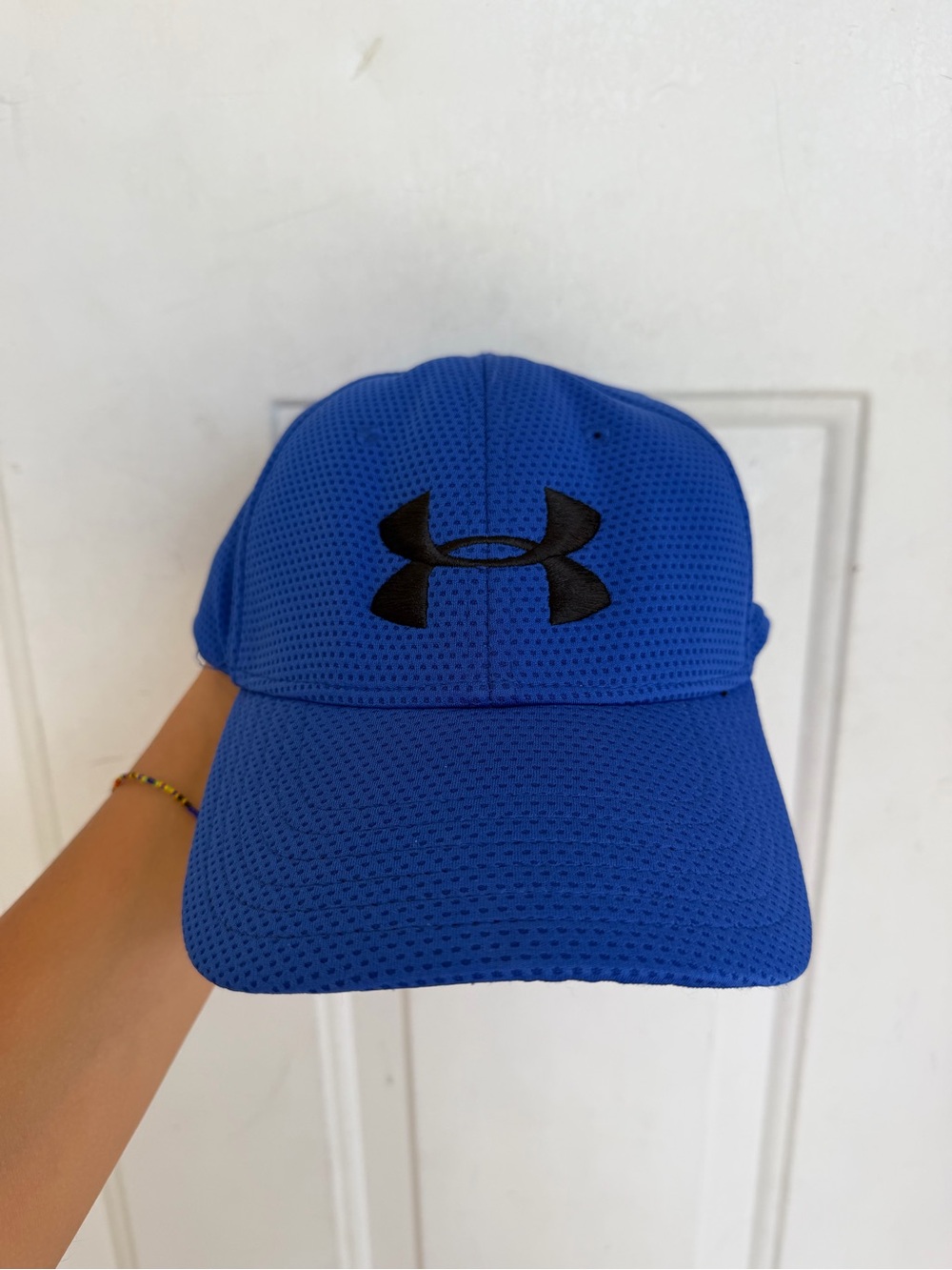 Under Armour Blue Baseball Cap Hat Blue MD/LG Stretch Fit Baseball